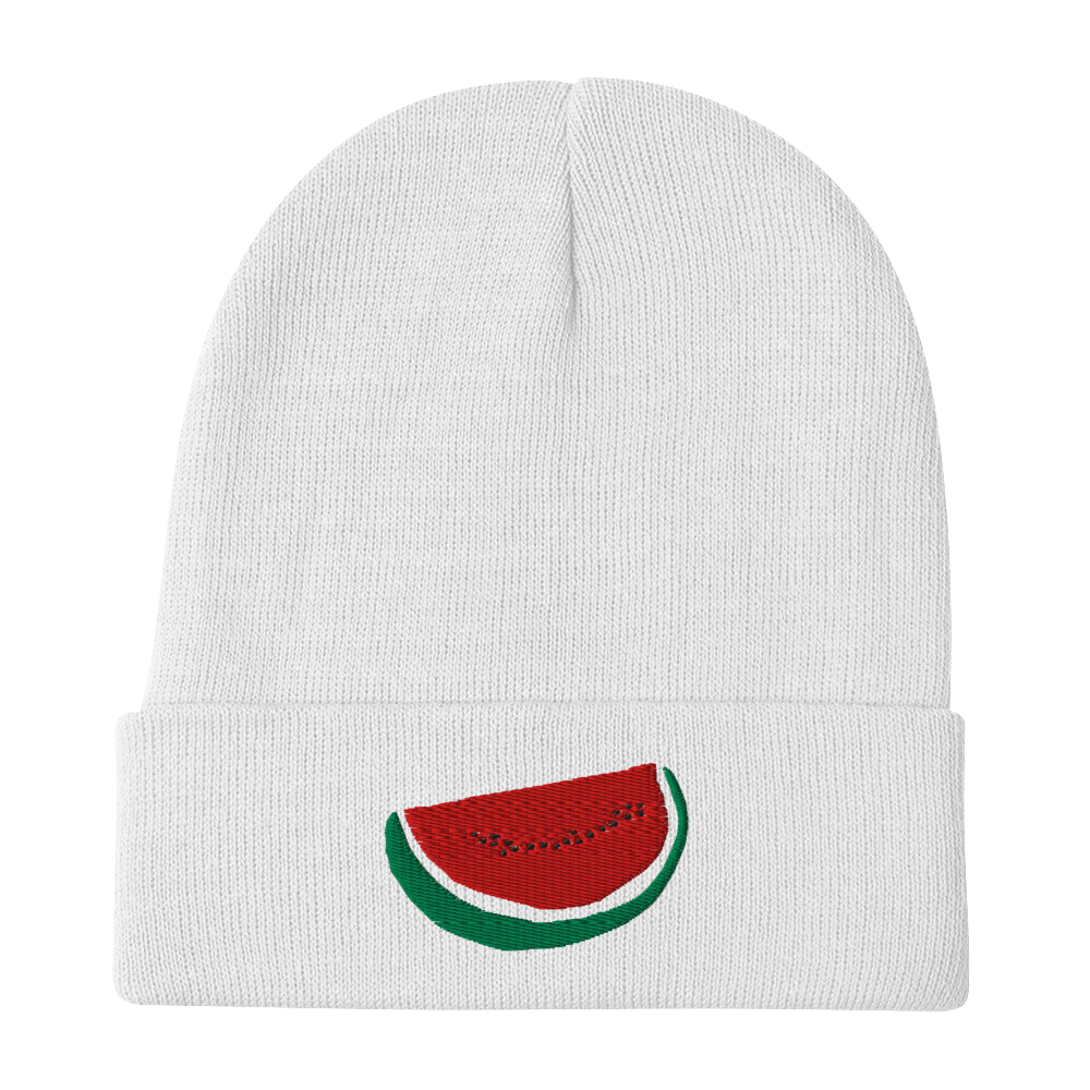 EMBROIDERED WATERMELON BEANIE